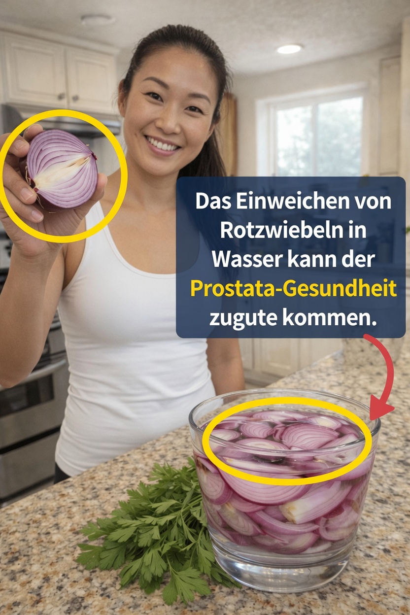 Haben Sie schon einmal versucht, rote Zwiebeln für das tägliche Wohlbefinden in Wasser einzulegen?