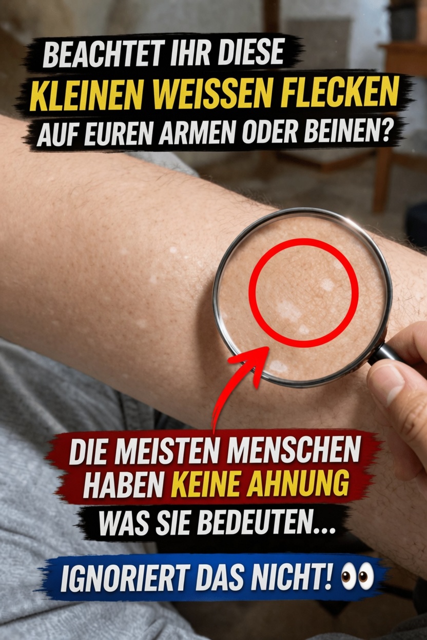 Was sind diese kleinen weißen Flecken an Armen und Beinen?