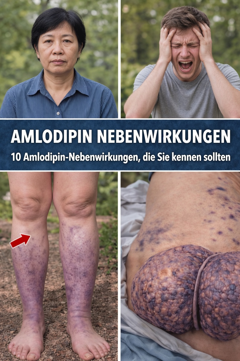 Entdecken Sie die 12 häufigsten Nebenwirkungen von Amlodipin und einfache Alltagstipps, damit Sie sich wohler fühlen