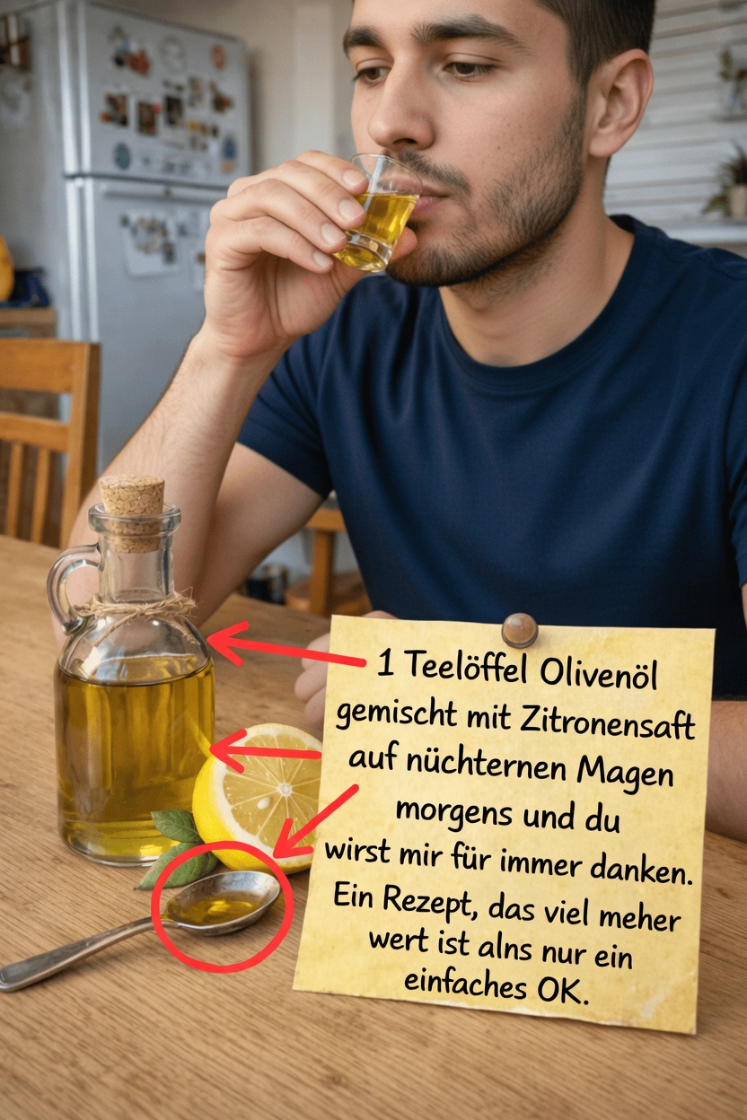 Lohnt es sich wirklich, Olivenöl mit Zitronensaft auf nüchternen Magen zu trinken?