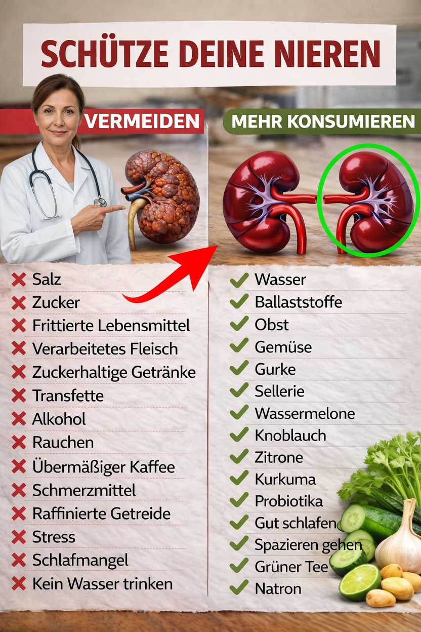 Entdecken Sie, wie Sie Ihre Nieren auf natürliche Weise mit diesen wichtigen täglichen Gewohnheiten und klugen Lebensmittelentscheidungen schützen können