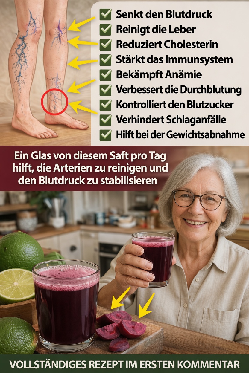 Entdecken Sie die einfache tägliche Saftgewohnheit, die auf natürliche Weise eine gesunde Durchblutung und einen gesunden Blutdruck unterstützt