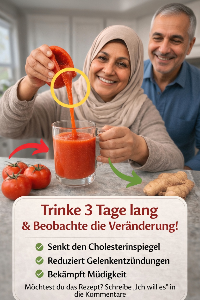 Tomaten- und Ingwersaft: Eine einfache tägliche Gewohnheit für mehr Wohlbefinden