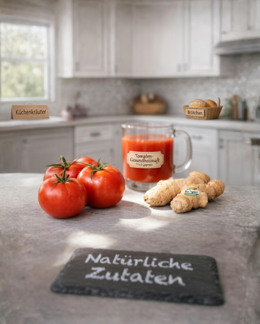 Tomaten- und Ingwersaft: Eine einfache tägliche Gewohnheit für mehr Wohlbefinden