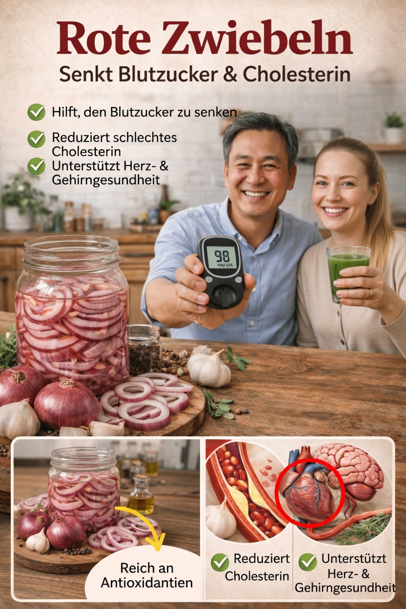 Rote Zwiebeln: Einfache Möglichkeiten zur Unterstützung eines gesunden Blutzucker- und Cholesterinspiegels
