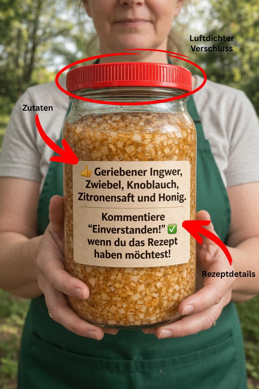 Haben Sie diese einfache Mischung aus Ingwer, Zwiebel, Knoblauch, Zitrone und Honig schon probiert?