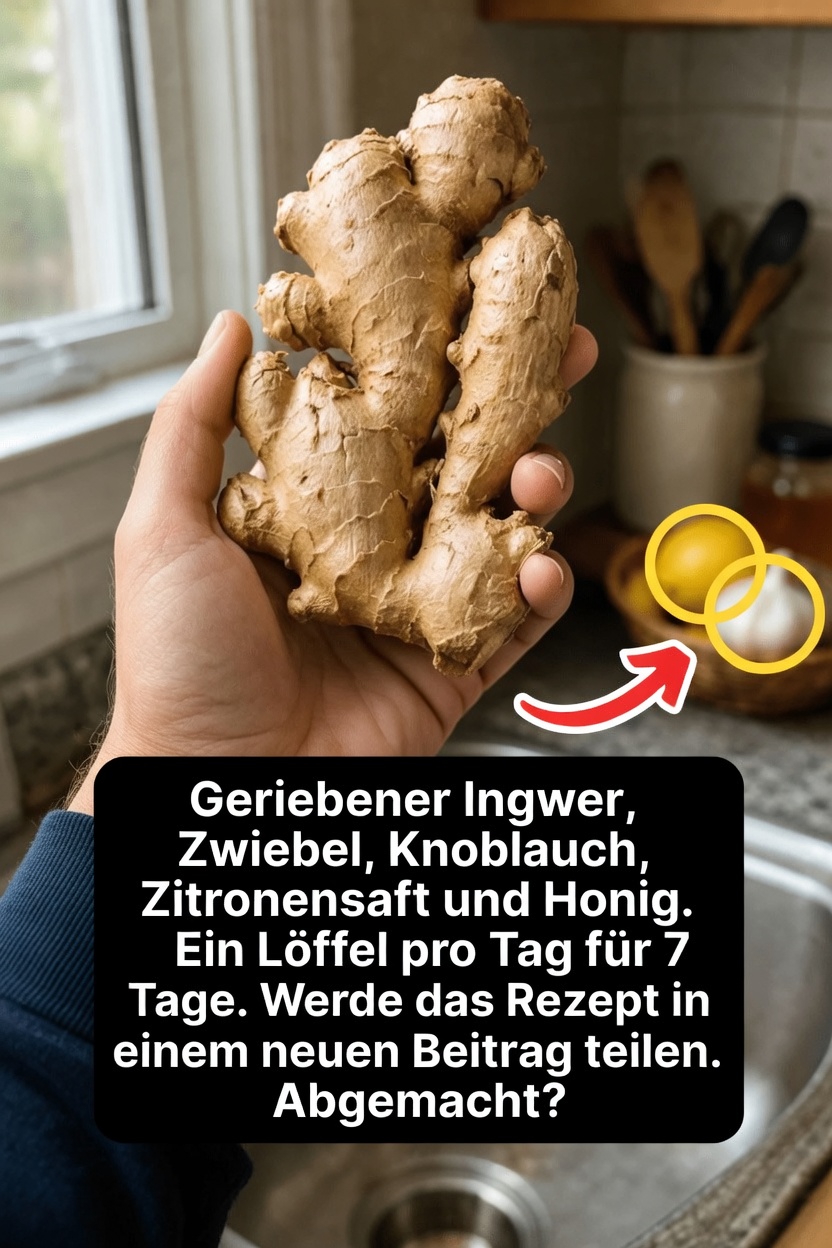 Hast du diese einfache Mischung aus Ingwer, Zwiebel, Knoblauch, Zitrone und Honig für das tägliche Wohlbefinden schon ausprobiert?