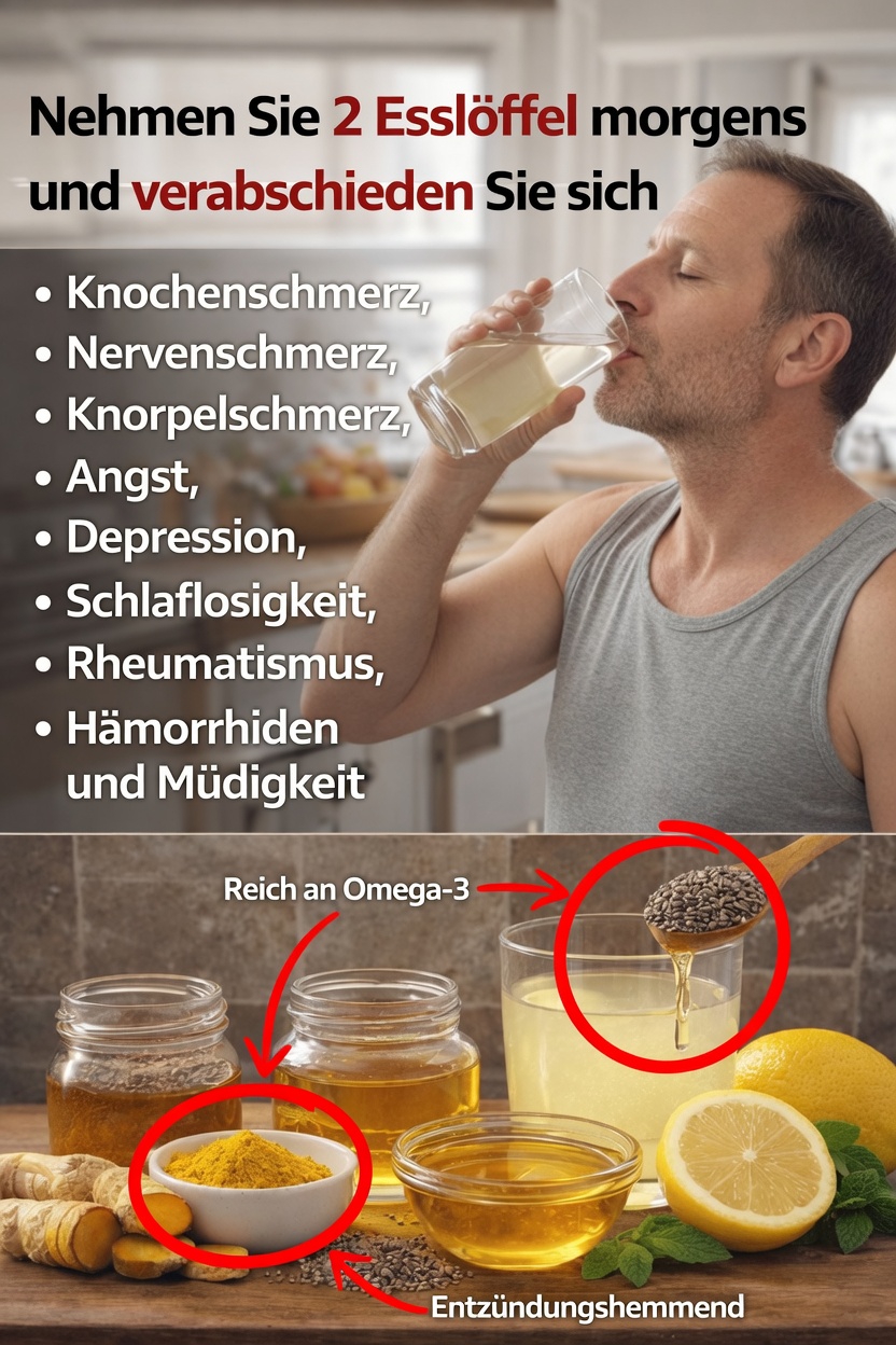 2 Esslöffel jeden Morgen: Entdecken Sie dieses einfache Rezept mit Kurkuma, Ingwer, Zitrone, Honig und Chiasamen