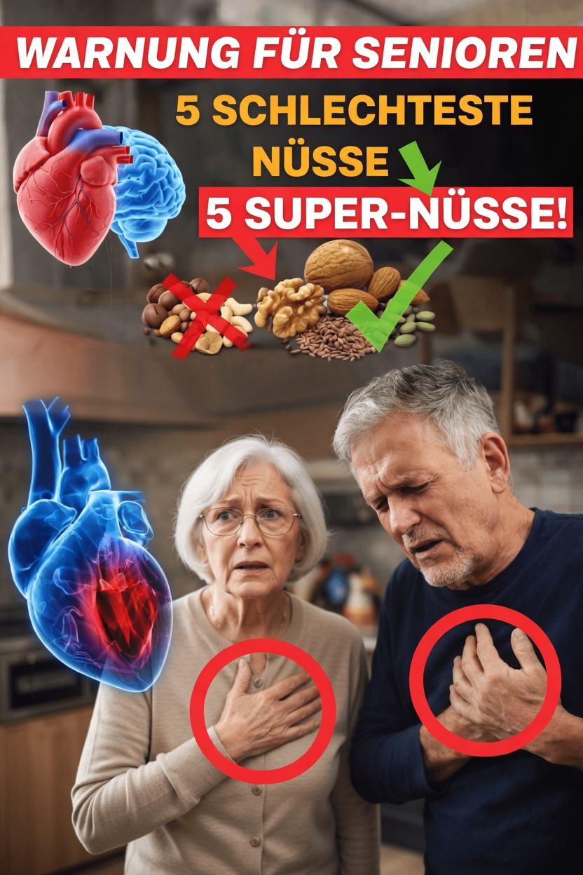 Die 5 Nüsse, bei denen Senioren im Hinblick auf die Herzgesundheit zweimal überlegen sollten – und 5 Super-Nüsse, die sie täglich genießen können