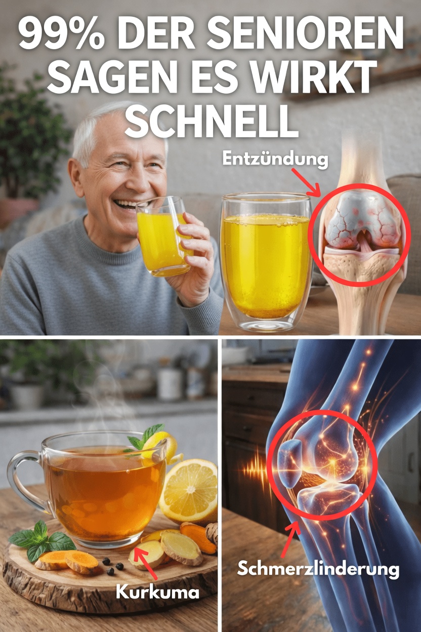 Entdecken Sie das einfache Kurkuma-Ingwer-Getränkerezept, das viele Senioren nutzen, um ihre Kniegesundheit auf natürliche Weise zu unterstützen