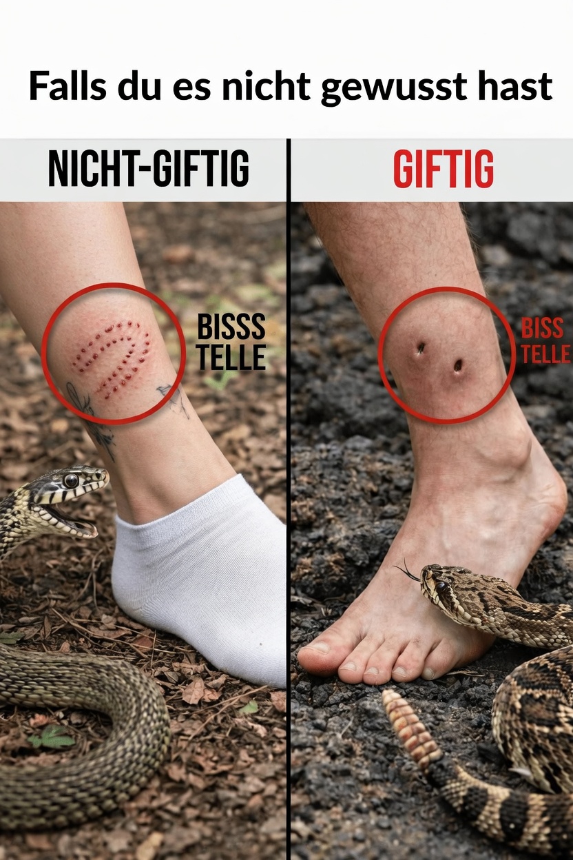 So erkennen Sie giftige und ungiftige Schlangenbisse: Wichtige Anzeichen und Erste-Hilfe-Maßnahmen