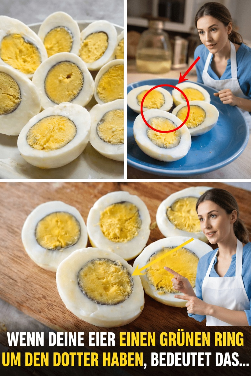 Warum erscheint um das Eigelb in hartgekochten Eiern ein grüner Ring? Das bedeutet er wirklich