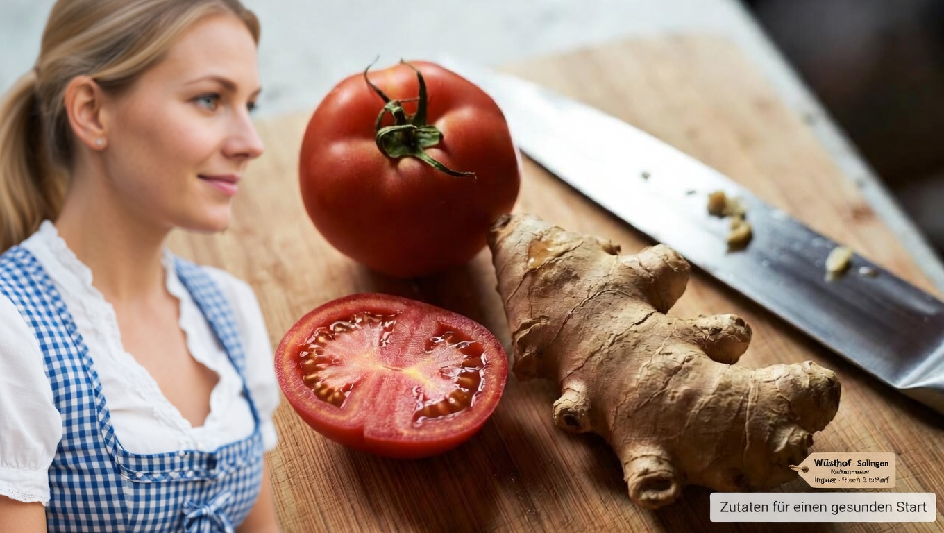 Entdecken Sie, wie ein einfaches Erfrischungsgetränk aus Ingwer und Tomate Ihr natürliches Energieniveau unterstützen kann