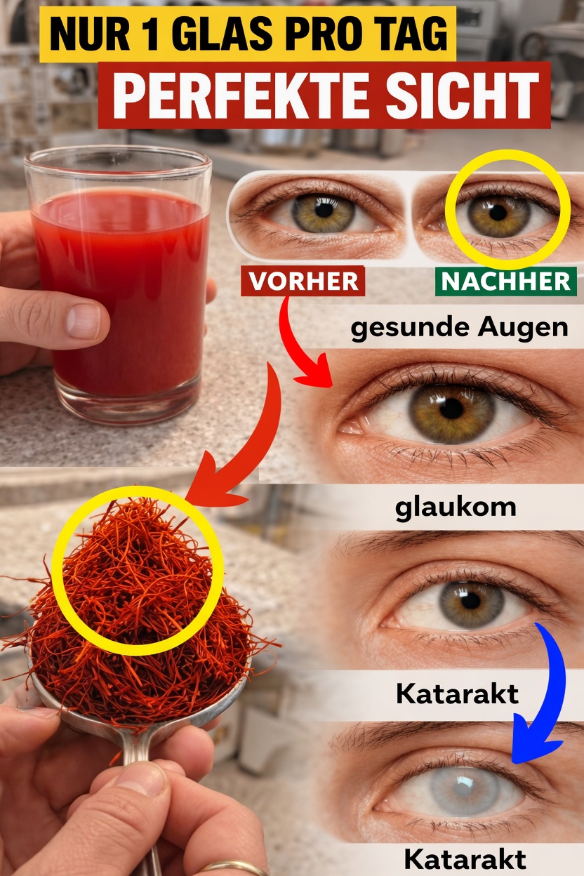 Kann ein tägliches Glas Safranaufguss mit zunehmendem Alter das Wohlbefinden der Augen und die Sehkraft unterstützen?