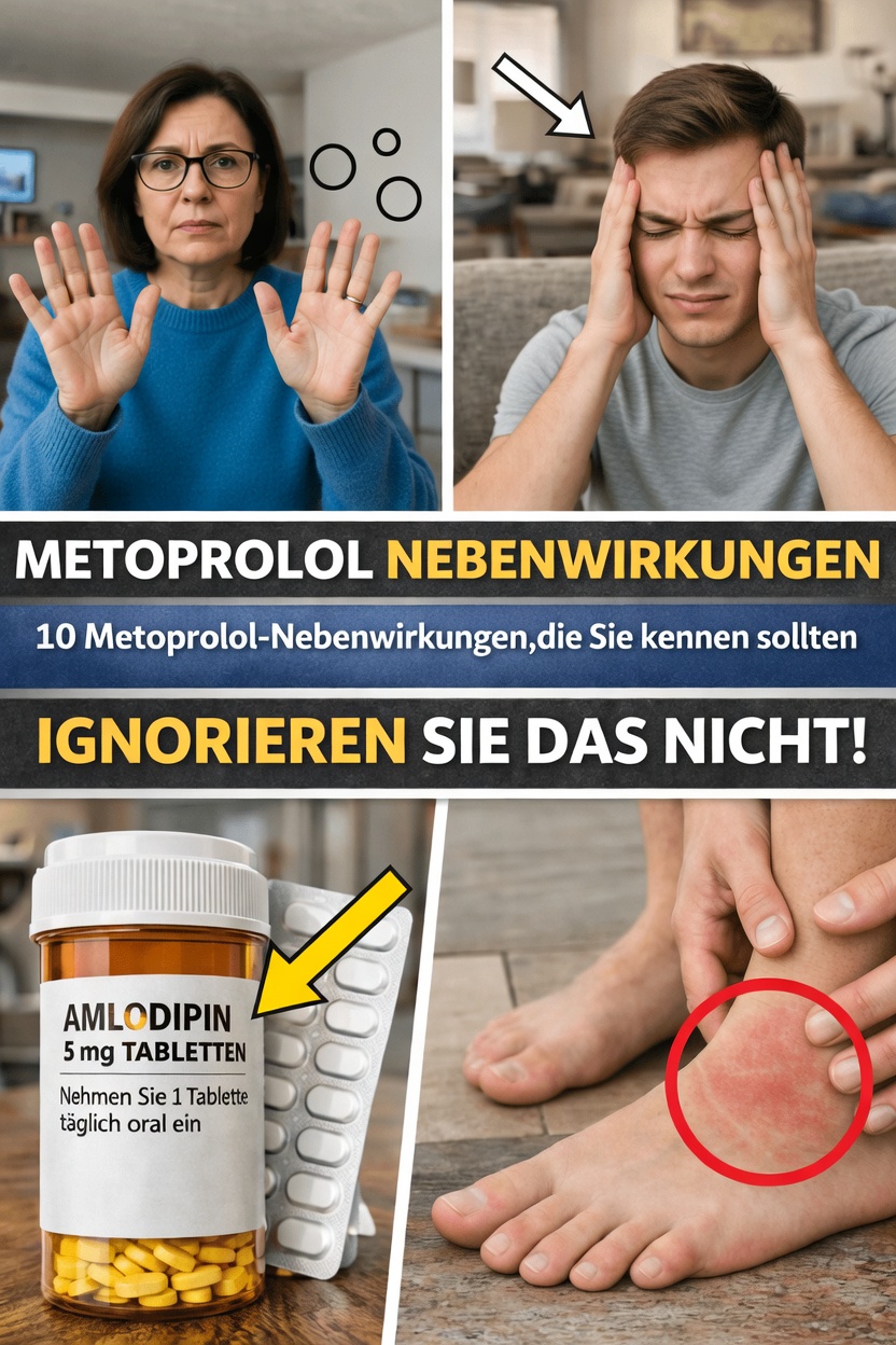 10 wichtige Nebenwirkungen von Metoprolol, die Sie kennen sollten