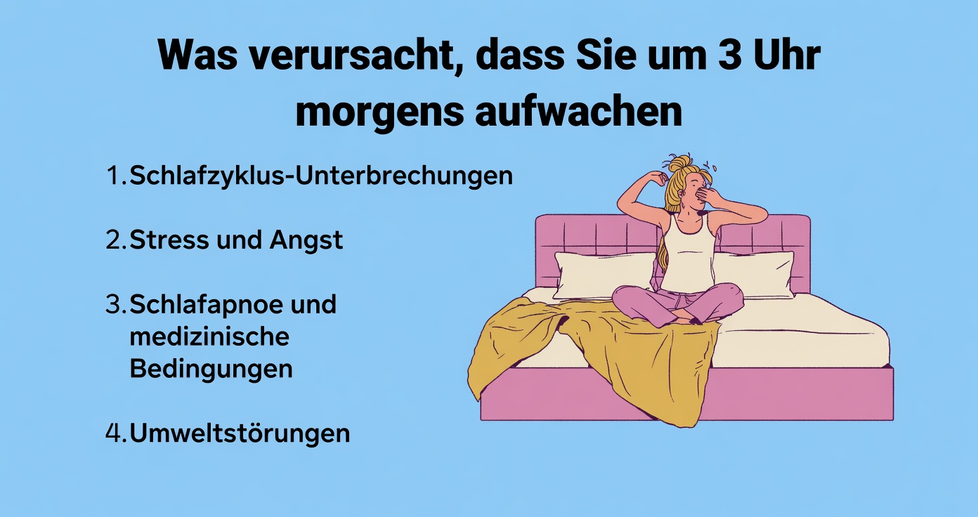 Warum wachen Sie oft zwischen 3 und 4 Uhr morgens auf? Die häufigen Gründe verstehen und einfache Wege, besser zu schlafen