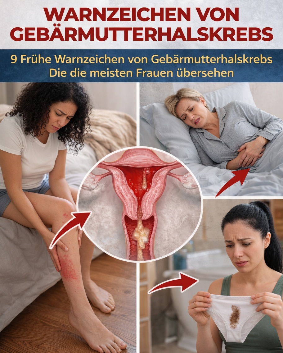 9 frühe Warnzeichen von Gebärmutterhalskrebs, die die meisten Frauen im Alltag oft übersehen