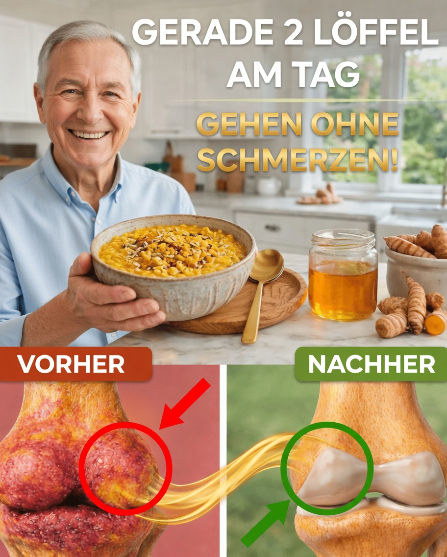 Könnte das Hinzufügen von nur zwei Löffeln dieser natürlichen Kurkuma-Mischung zu Ihrem Tag helfen, den Kniekomfort zu unterstützen?