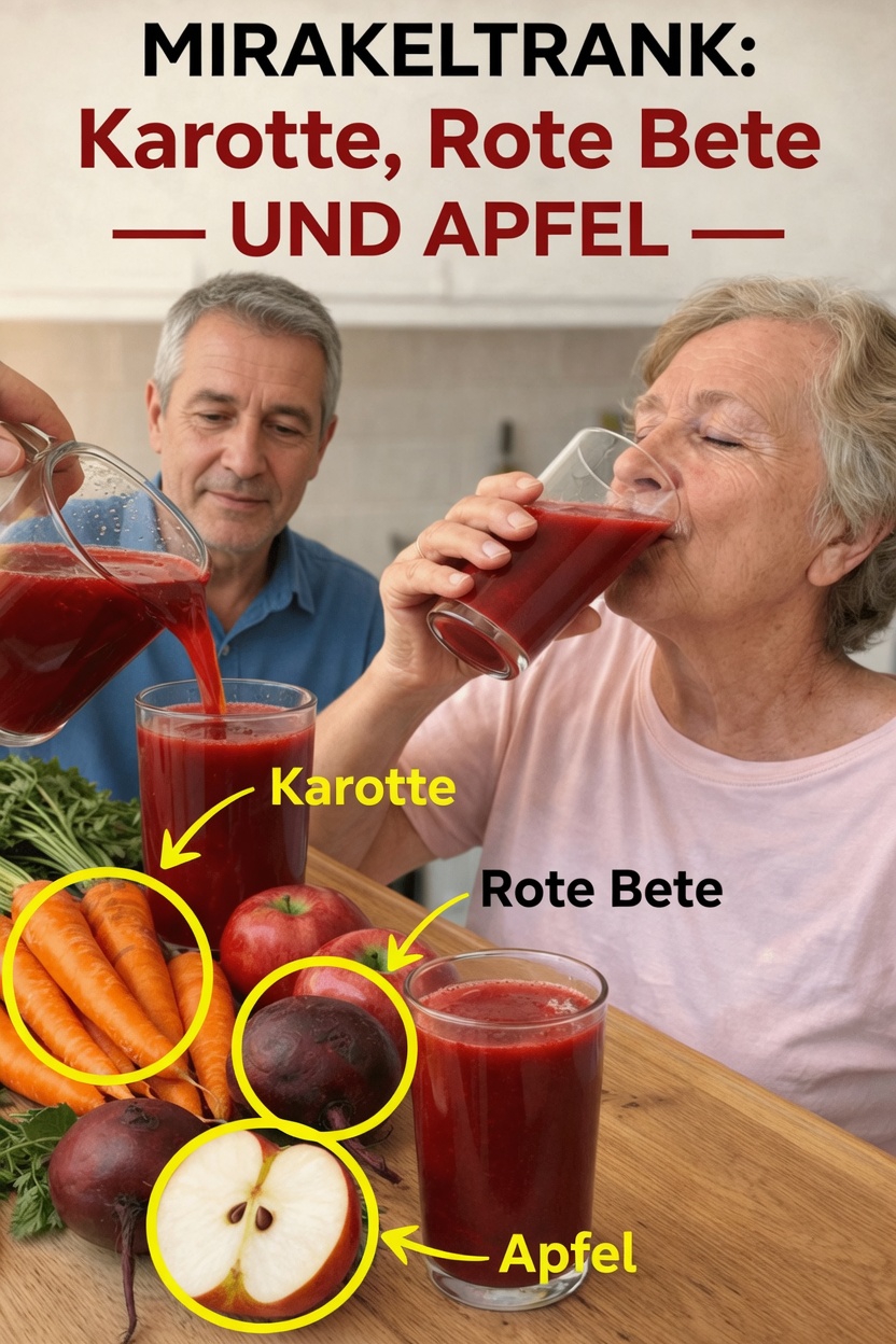 Wie man Karotten-, Rote-Bete- und Apfelsaft zubereitet: Ein einfaches Rezept für Ihre Wellness-Routine