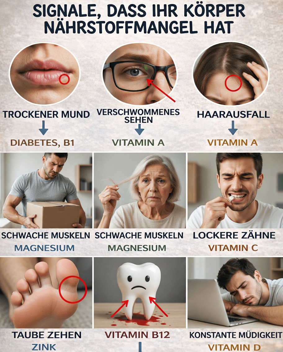 10 überraschende Anzeichen dafür, dass Ihr Körper täglich mehr wichtige Nährstoffe braucht