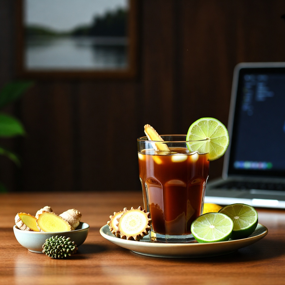 Entdecke das uralte Geheimnis explosiver Vitalität: Bitterkola-, Ingwer- und Limetten-Tonikum