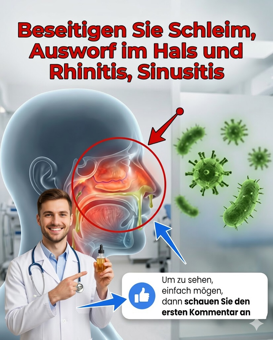 🌿 Beseitigen Sie Schleim und Auswurf im Hals mit diesem wirksamen natürlichen Heilmittel