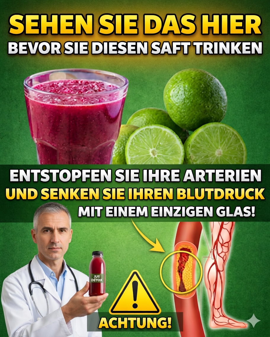 🍋 Ein Glas dieses natürlichen Safts kann die Durchblutung und die Herzgesundheit unterstützen
