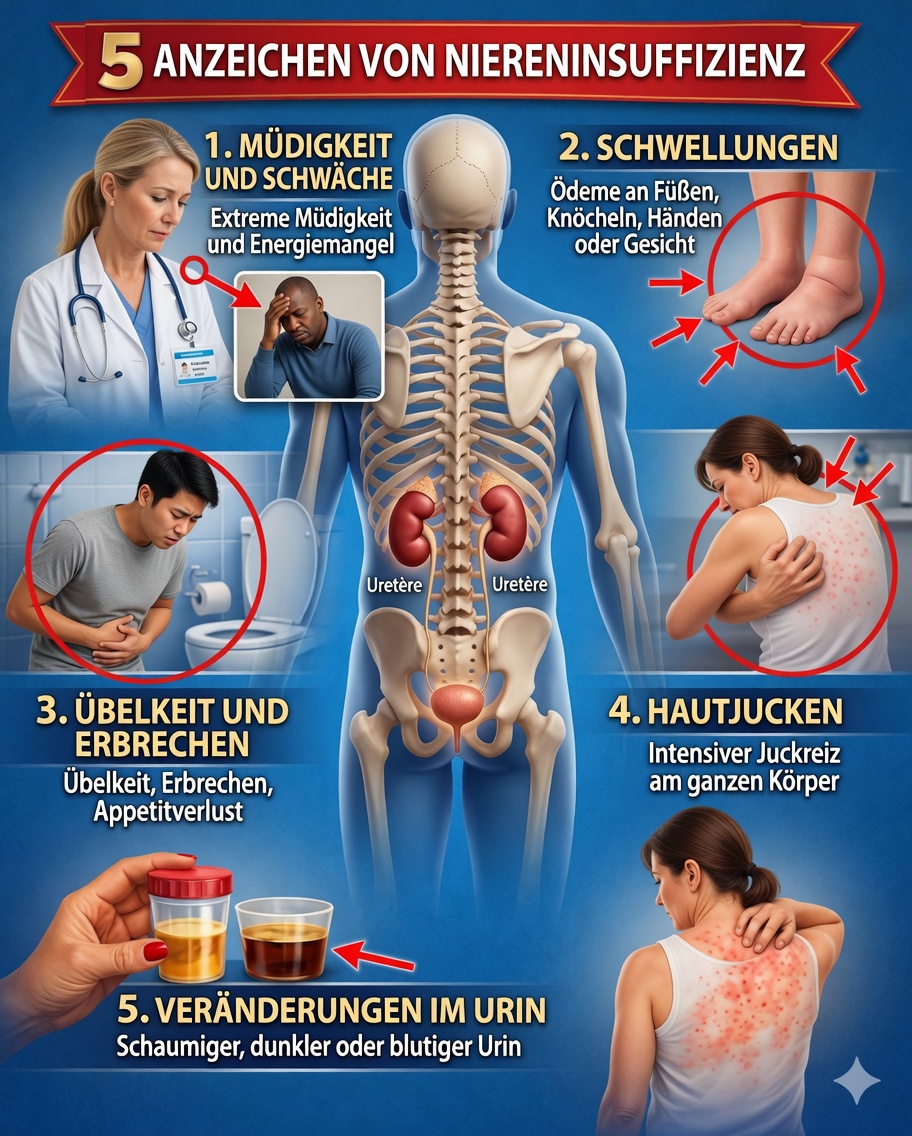 5 Anzeichen einer Niereninsuffizienz, die Sie niemals ignorieren sollten