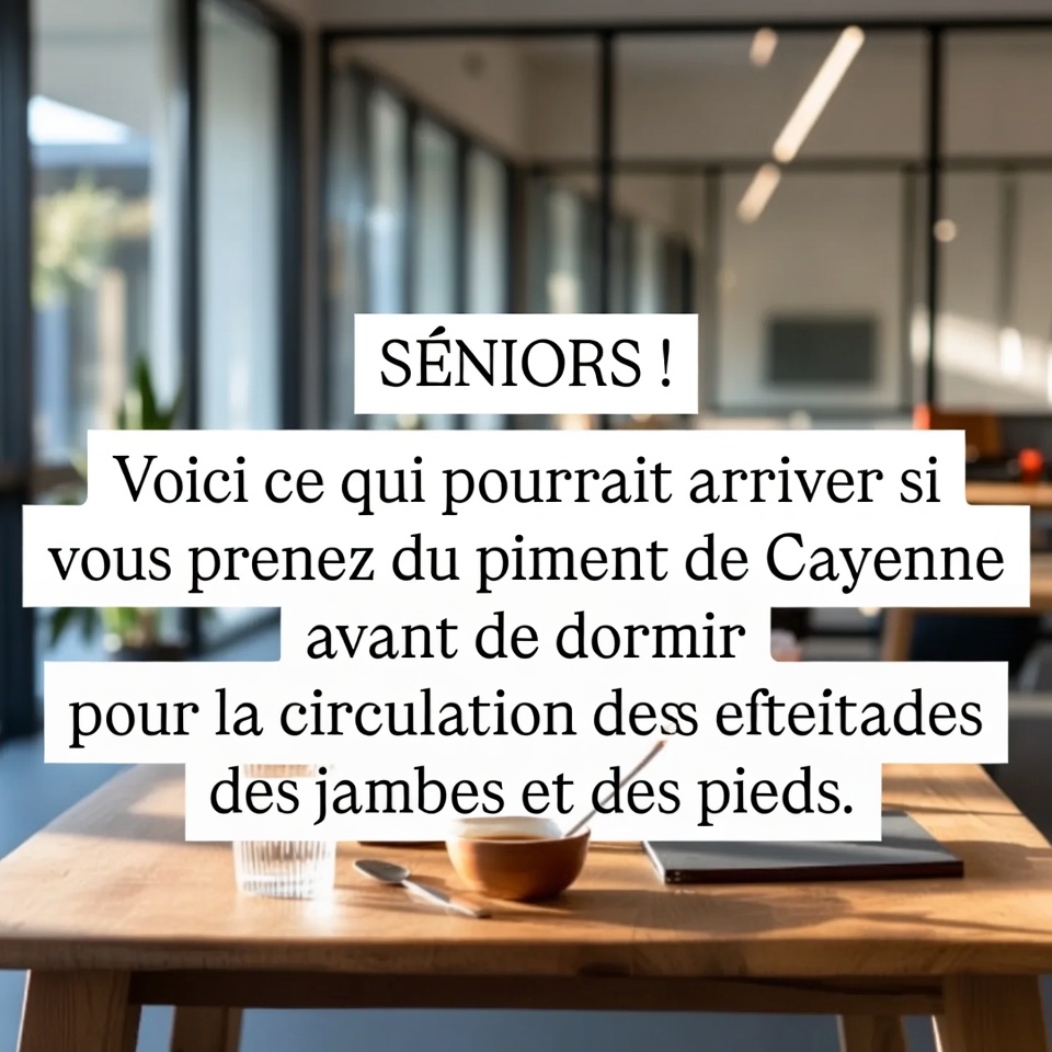 SENIOREN! Das könnte passieren, wenn Sie vor dem Schlafengehen Cayennepfeffer einnehmen, um die Durchblutung der Beine und Füße zu fördern.