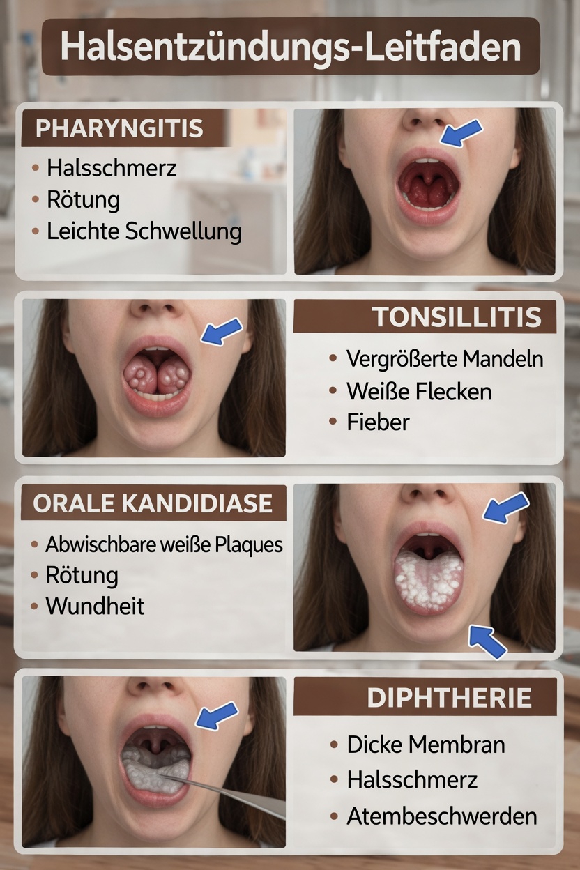 Welche verschiedenen Arten von Halsinfektionen gibt es und wie kann man die Anzeichen frühzeitig erkennen?