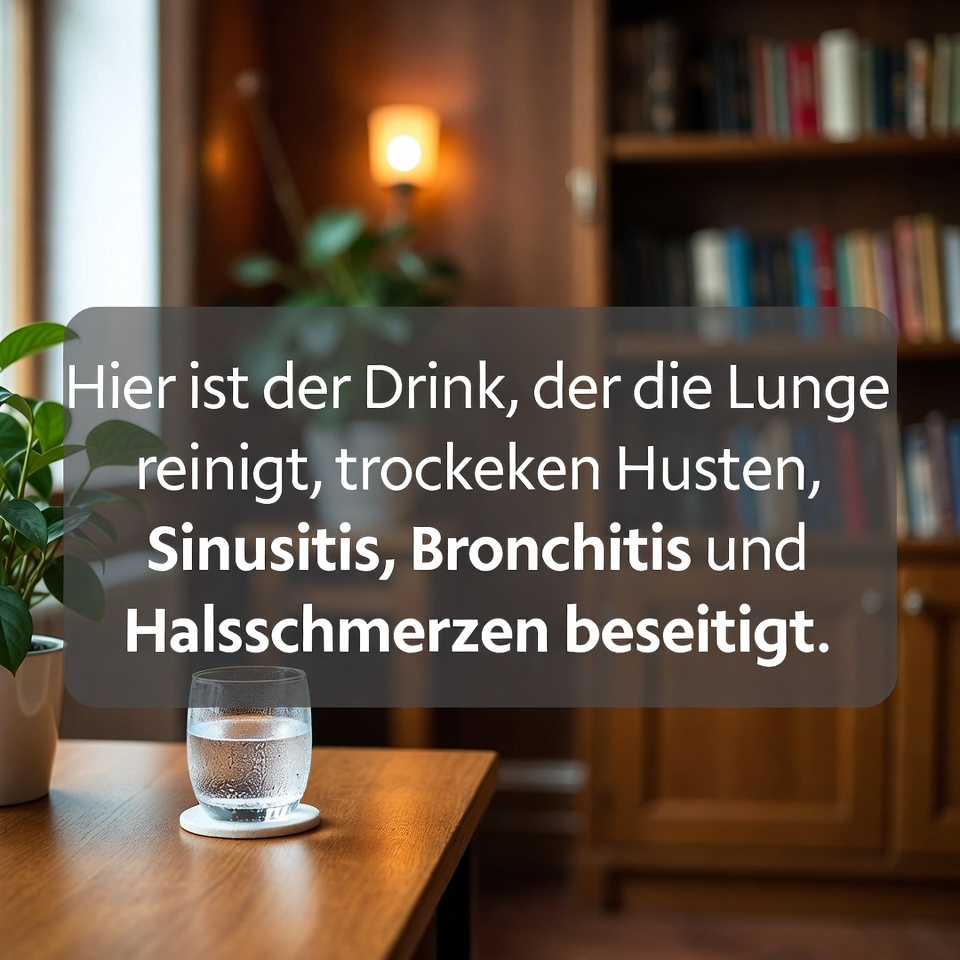 Hier ist das Getränk, das die Lungen reinigt, trockenen Husten, Sinusitis, Bronchitis und Halsschmerzen beseitigt.