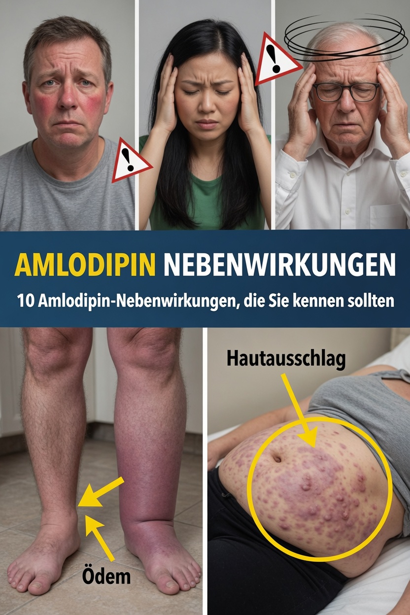 Was Sie über die Nebenwirkungen von Amlodipin wissen müssen: 10 häufige Reaktionen und hilfreiche Strategien zum Umgang damit