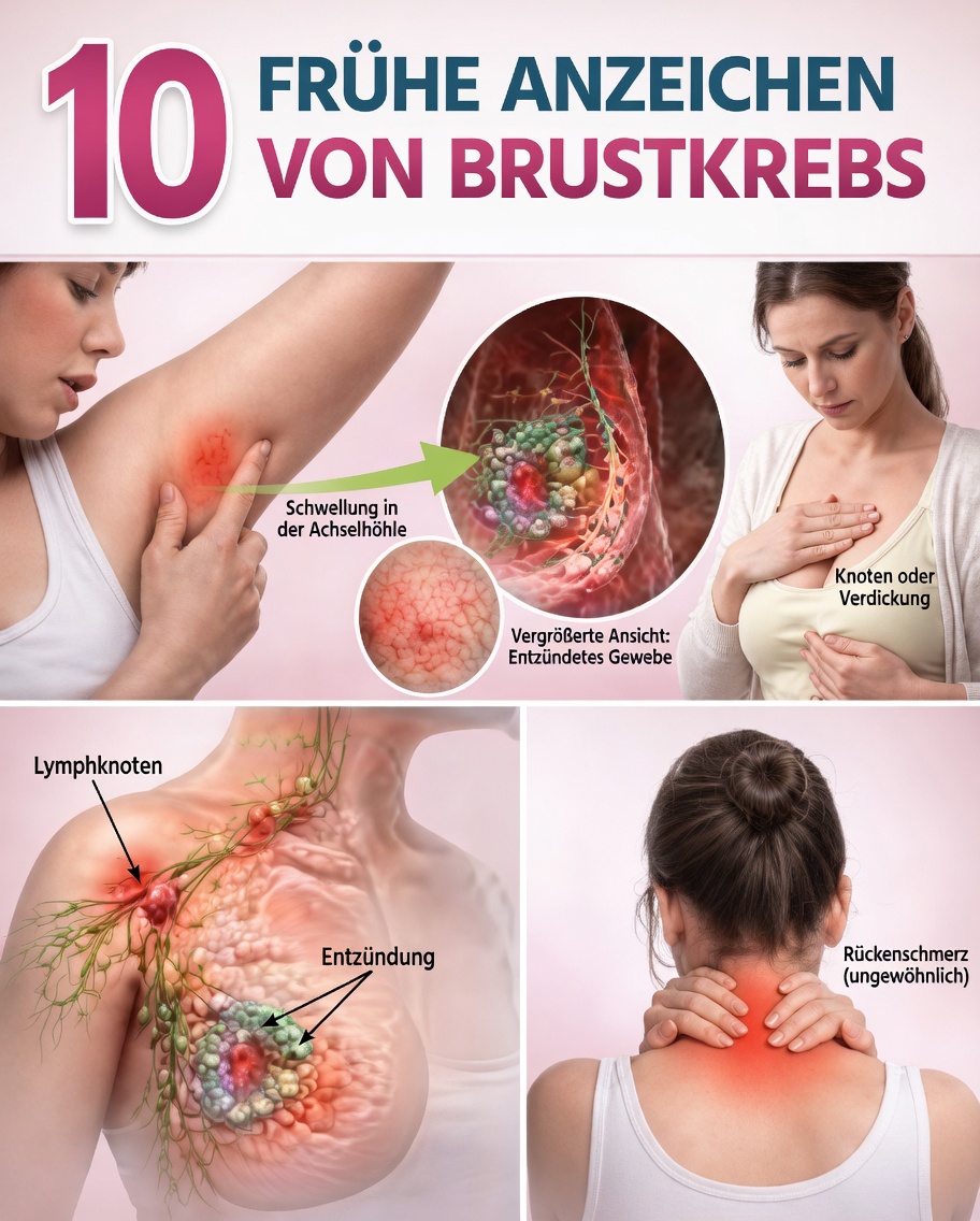 10 frühe Anzeichen und Symptome von Brustkrebs, die Sie niemals ignorieren sollten