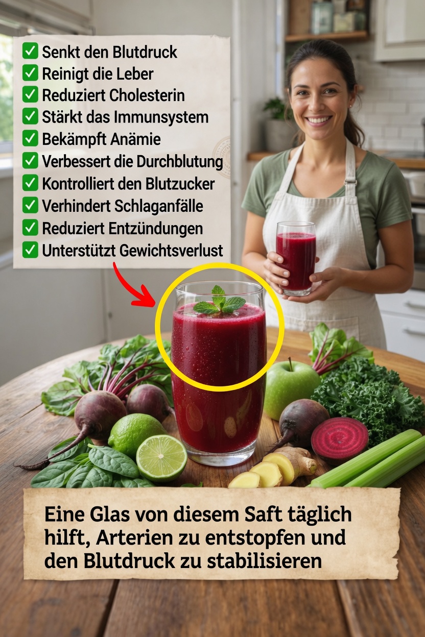 Entdecken Sie die überraschenden Vorteile eines täglichen Gemüsesafts auf Rote-Bete-Basis zur Unterstützung der Herzgesundheit
