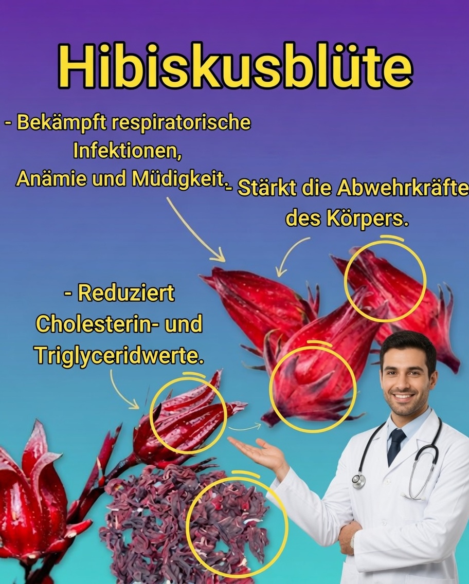 Hibiskusblüte: das natürliche Elixier für Herz, Blut und die Immunabwehr