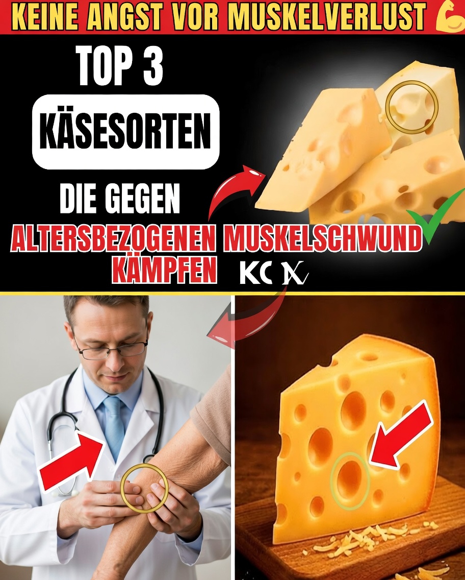Über 60? Die 3 Käsesorten, die Ihnen helfen könnten, Ihre Muskelkraft zu erhalten