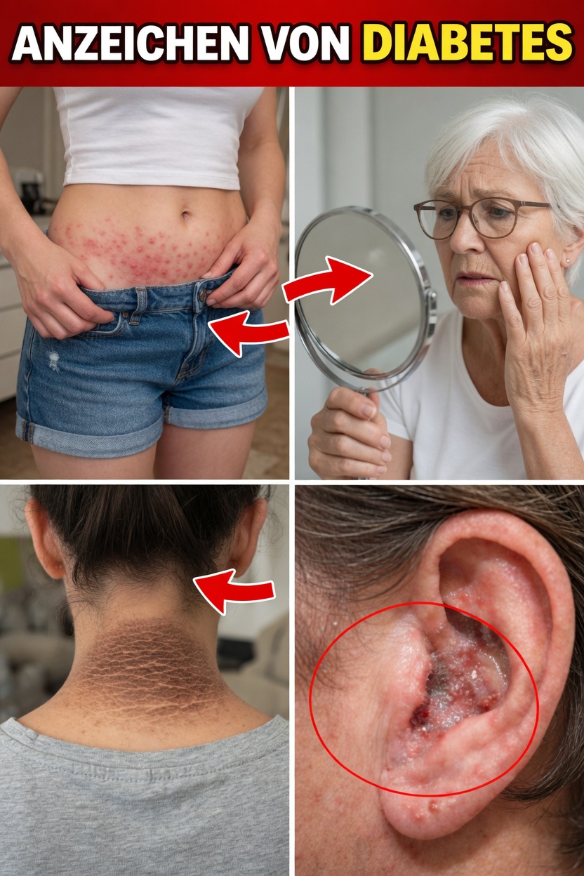 Erkennen Sie diese 15 frühen Anzeichen von Diabetes, die auf Ihrer Haut und Ihrem Körper auftreten können?