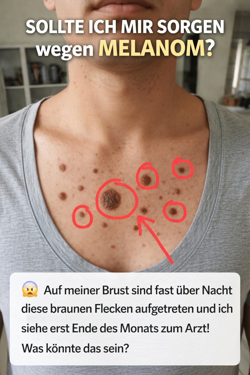 Plötzliche braune Flecken auf Ihrer Brust: Was könnten sie bedeuten und sollten Sie sich wegen eines Melanoms Sorgen machen?