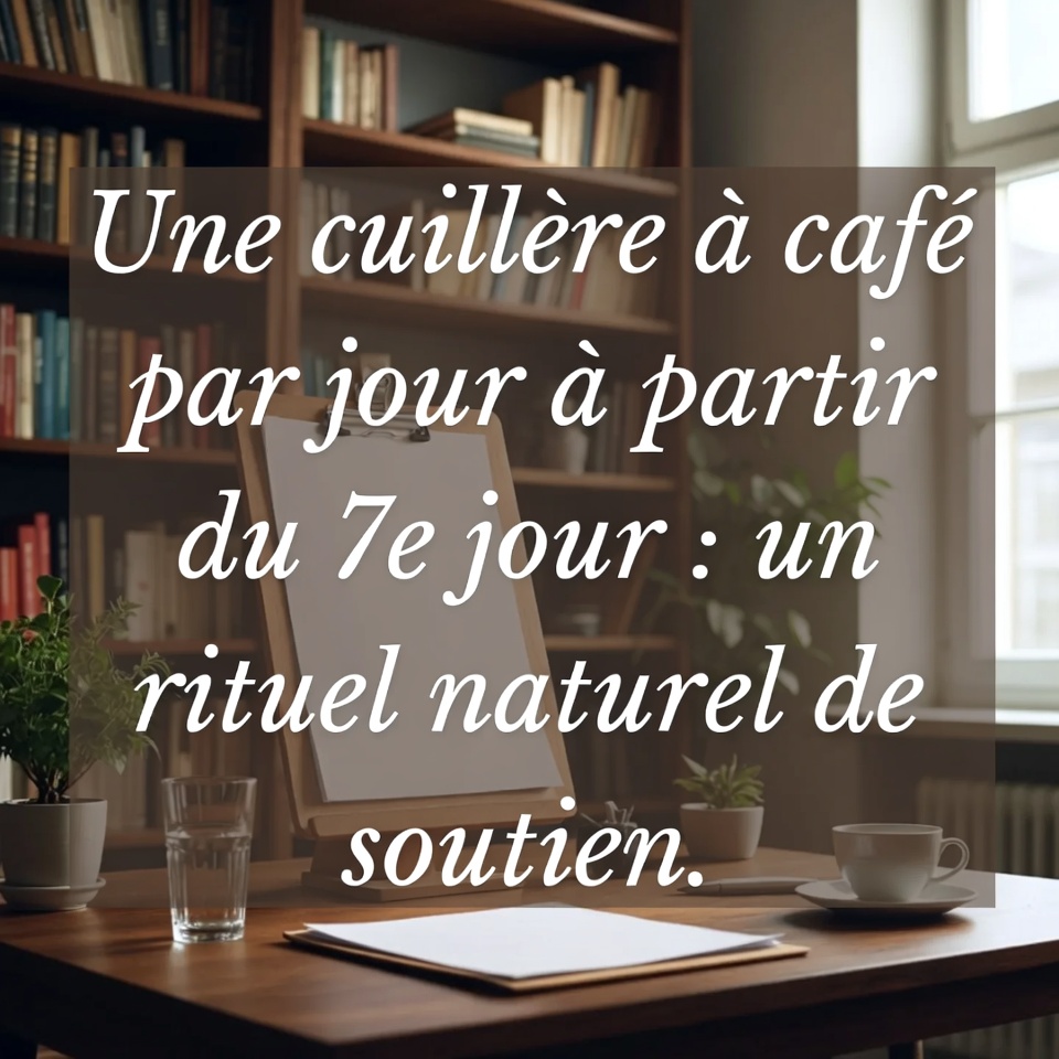 Ein Teelöffel pro Tag ab dem 7. Tag: ein natürliches Unterstützungsritual