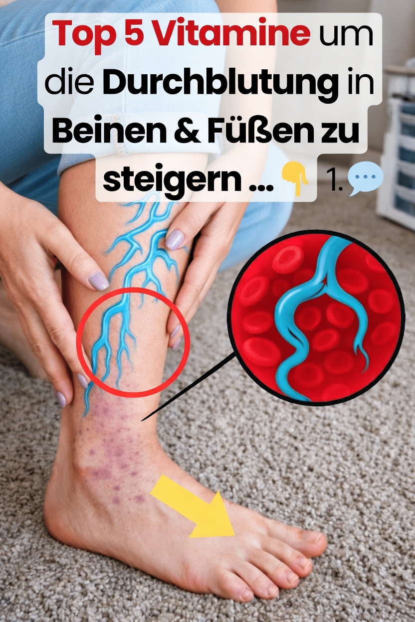 Entdecken Sie die 5 wichtigsten Vitamine, die auf natürliche Weise eine gesunde Durchblutung in Ihren Beinen und Füßen unterstützen können