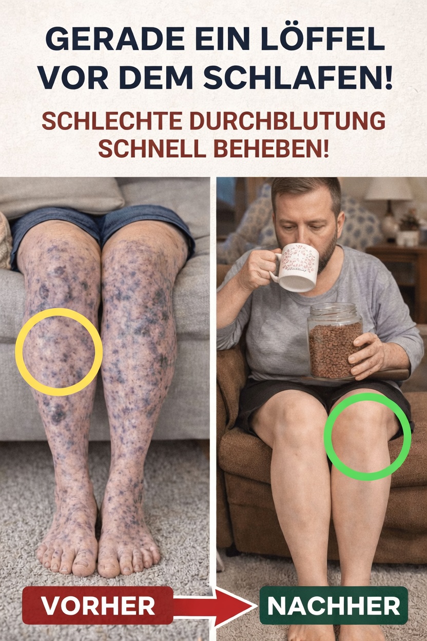 Erfahren Sie, wie ein Löffel Leinsamen vor dem Schlafengehen die gesunde Durchblutung in Ihren Beinen und Füßen unterstützen kann