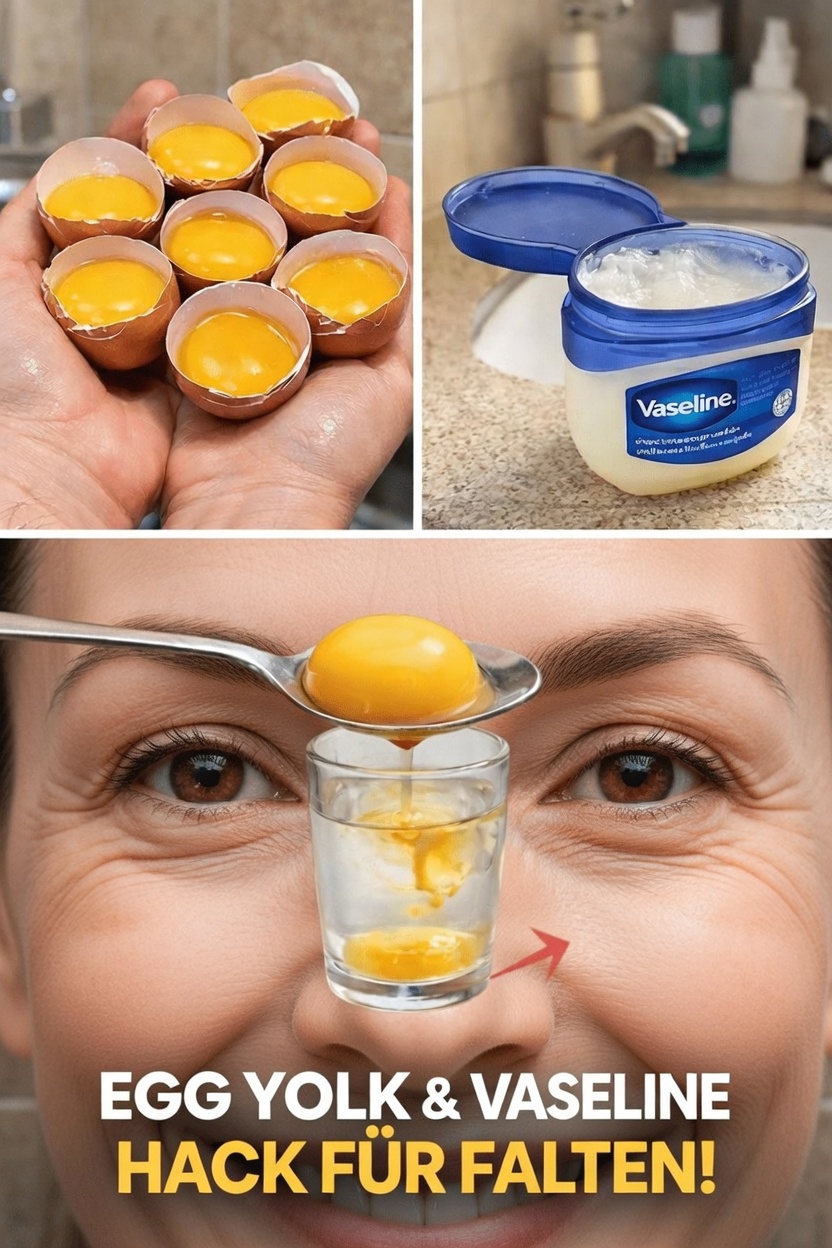 Entdecke, wie du eine Nachtmaske aus Eigelb und Vaseline für deine abendliche Hautpflegeroutine herstellst