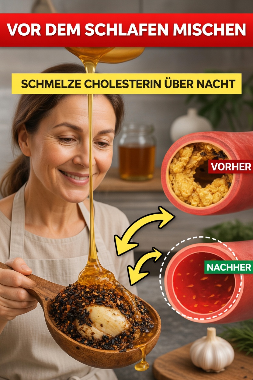 Entdecken Sie eine einfache Gewohnheit vor dem Schlafengehen: Olivenöl, Honig und Zimt mischen zur Unterstützung der Herzgesundheit