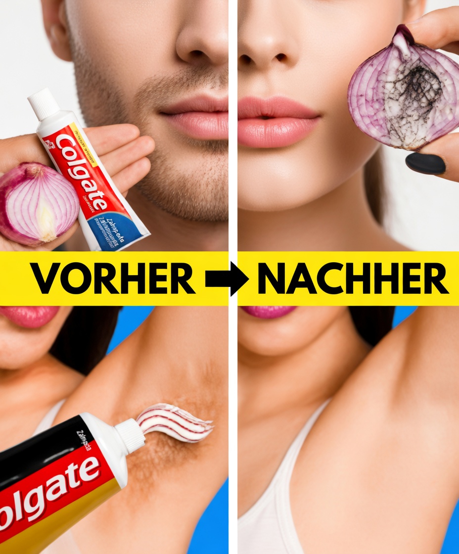 Weg mit dem Rasierer: Den Zahnpasta-und-Zwiebel-Trick für glattere Haut entdecken