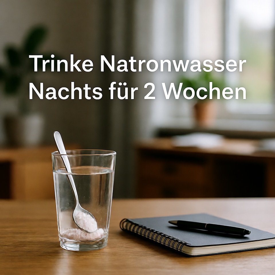 Trinke 2 Wochen lang nachts Wasser mit Natron