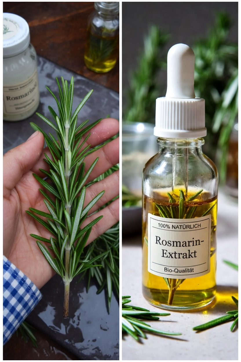 Entdecken Sie, wie Sie zu Hause eine Mischung aus Rizinusöl und Rosmarin für Ihre wöchentliche Wellness-Routine zubereiten können