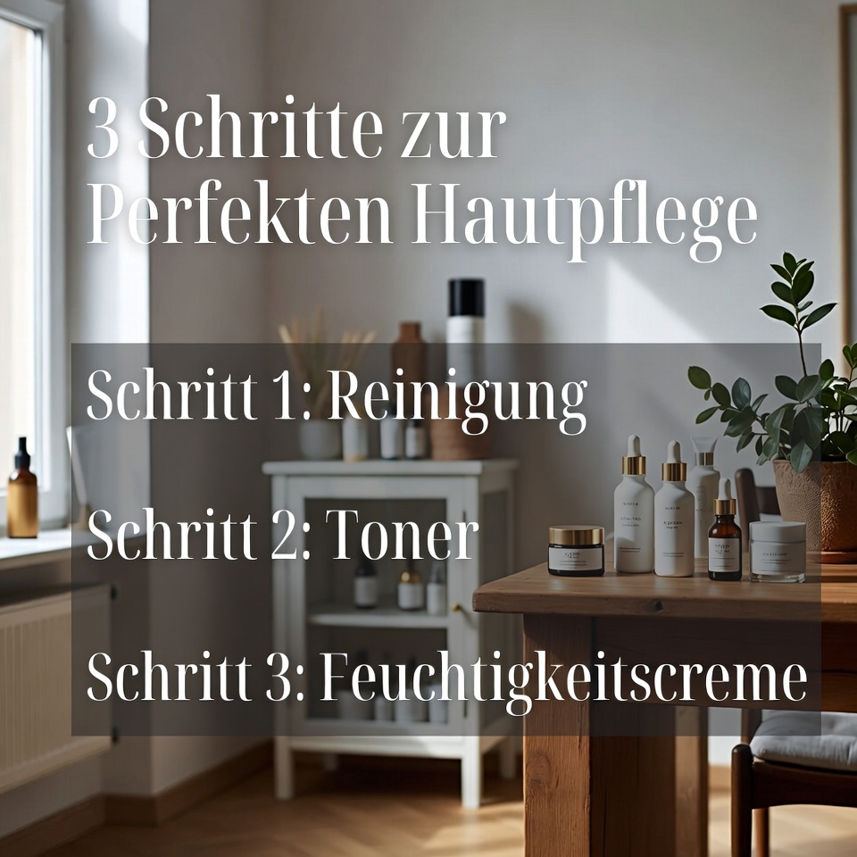 3 Schritte koreanische Hautpflege