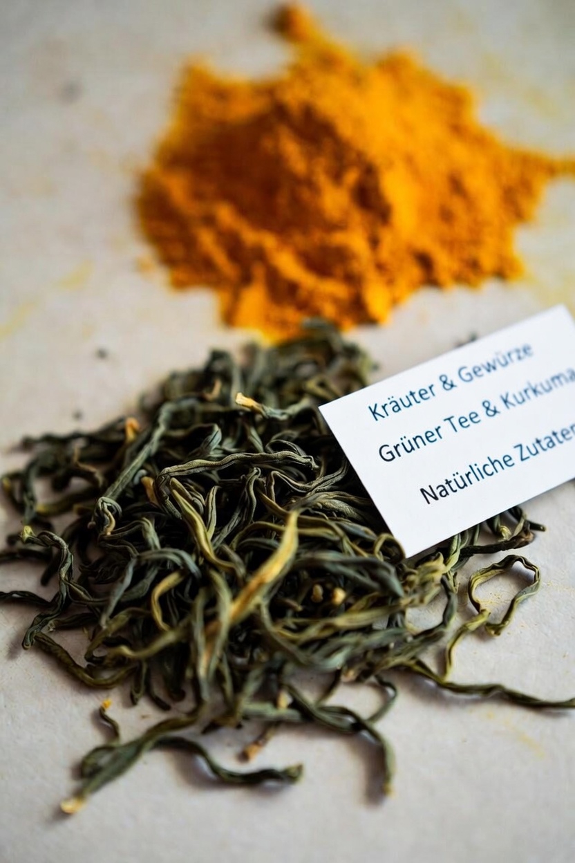 Die einfache tägliche Gewohnheit mit grünem Tee und Kurkuma, die das allgemeine Wohlbefinden und die Langlebigkeit unterstützt