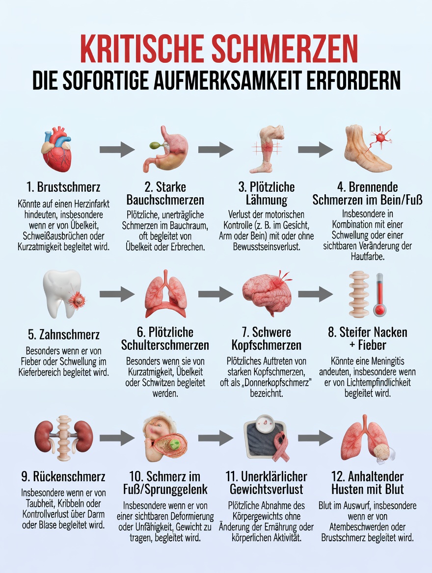 3 anhaltende Schmerzbereiche, die Sie als potenzielle Frühwarnzeichen niemals ignorieren sollten