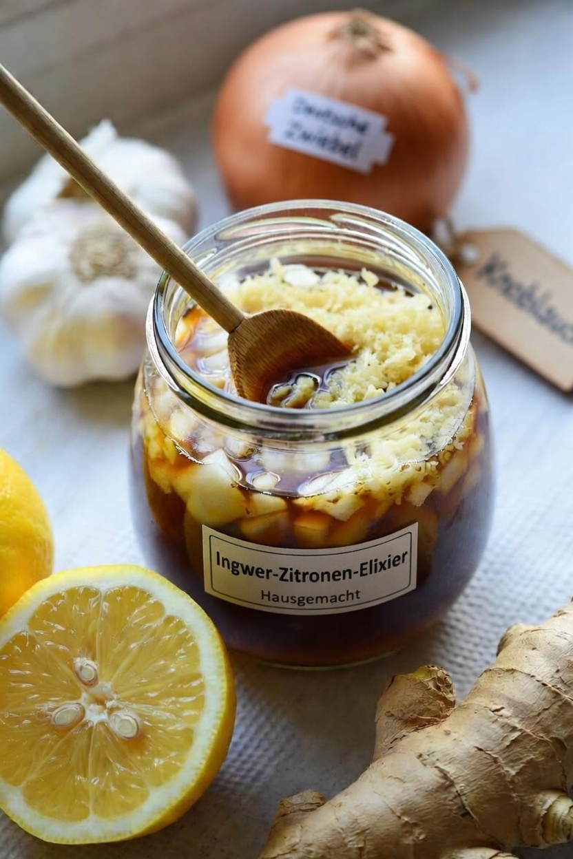 Der kraftvolle tägliche Löffel: Warum Menschen Ingwer, Zwiebel, Knoblauch, Zitrone und Honig mischen